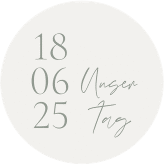 Klick: Details zu Aufkleber Hochzeit "Day" anzeigen Aufkleber Hochzeit Day Aufkleber, selbstklebend, rund weiss mit Datum im minimalistischen Design