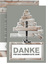 Geschäftliche Weihnachtskarte "Hammer"