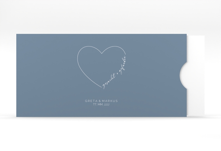 Hochzeitseinladung Lebenstraum Einsteckkarte blau