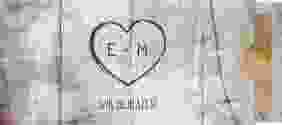 Hochzeitseinladung Wood Einsteckkarte weiss