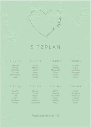 Klick: Details zu Sitzplan Poster Hochzeit "Lebenstraum" anzeigen Sitzplan Poster Hochzeit Lebenstraum 50 x 70 cm Poster mint