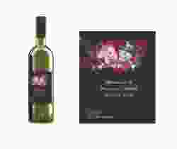 Etichette vino matrimonio collezione Palermo Etikett Weinflasche 4er Set schwarz