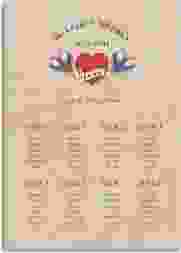 Sitzplan Leinwand Hochzeit "Skeleton"