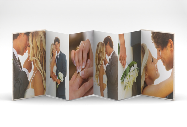 Foto-Leporello Hochzeit Sweetheart Leporello beige