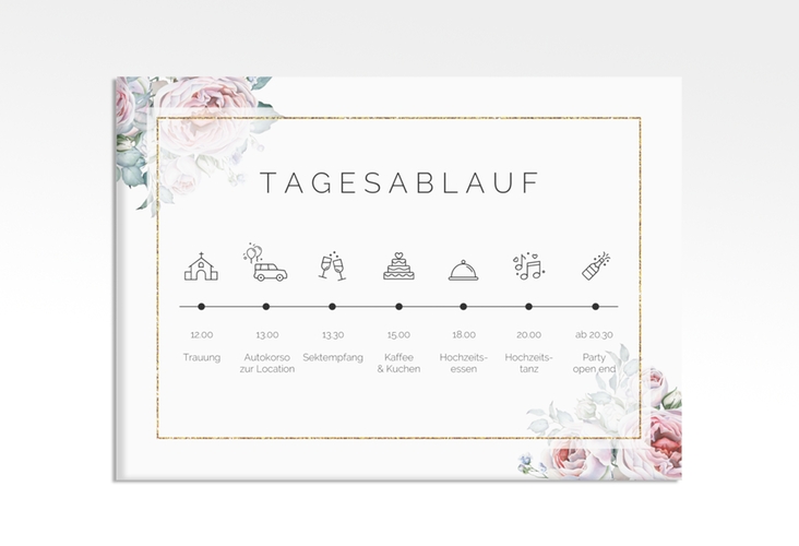 Tagesablauf Leinwand Hochzeit Embrace 70 x 50 cm Leinwand