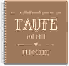 Gästebuch Taufe Lettering Ringbindung Kraftpapier