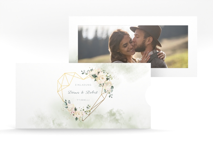 Hochzeitseinladung Adore Einsteckkarte gruen