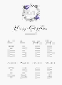 Sitzplan Poster Hochzeit "Lavendel"