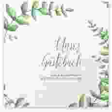 Gästebuch Selection Hochzeit Botanic Leinen-Hardcover weiss