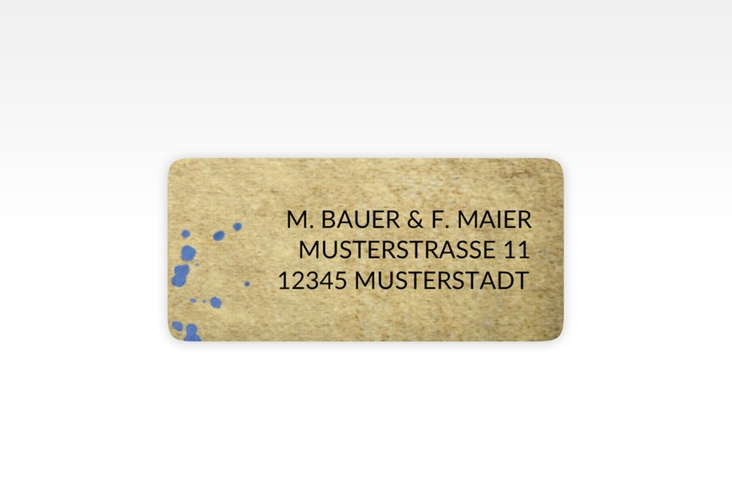 Absenderetikett Hochzeit Bulli 45,7 x 21,2 mm beige