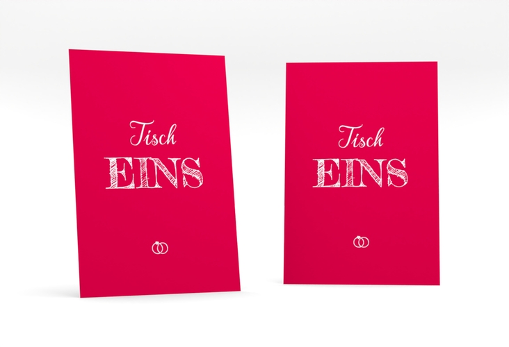 Tischnummer Hochzeit Rise Tischaufsteller pink