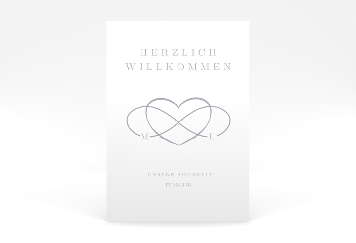 Willkommensschild Poster Infinity 50 x 70 cm Poster grau