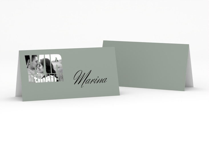 Tischkarte Hochzeit Letters Tischkarten gruen