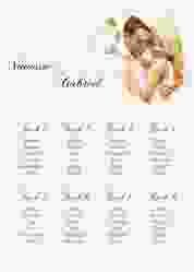 Sitzplan Poster Hochzeit Sweetheart 50 x 70 cm Poster beige