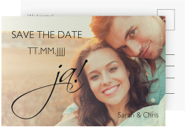 Klick: Details zu Save the Date-Postkarte "Clarity" anzeigen Save the Date-Postkarte Clarity A6 Postkarte schwarz
