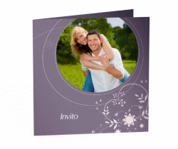 Klick: Details zu Inviti matrimonio collezione Siena anzeigen Inviti matrimonio collezione Siena Quadratische Klappkarte lila