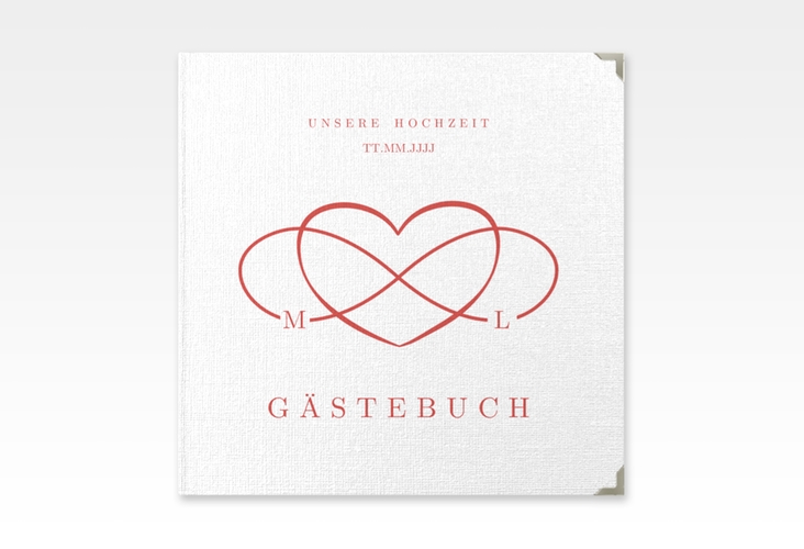 Gästebuch Selection Hochzeit Infinity Leinen-Hardcover rot