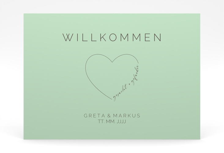 Willkommensschild Poster Lebenstraum 70 x 50 cm Poster mint