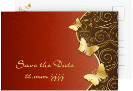 Save the Date-Postkarte Geburtstag Sarah A6 Postkarte rot