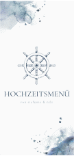 Menükarte Hochzeit "Steuerrad"