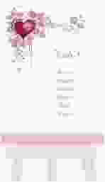 Tischaufsteller Hochzeit Triest Tischaufsteller pink