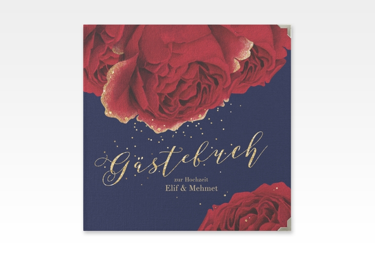Gästebuch Selection Hochzeit "Cherie" Leinen-Hardcover blau