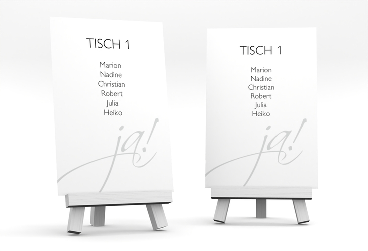 Tischaufsteller Hochzeit Clarity Tischaufsteller