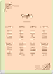 Sitzplan Leinwand Hochzeit "Storybook" 50 x 70 cm Leinwand beige