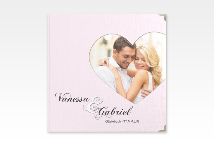 Gästebuch Selection Hochzeit Sweetheart Leinen-Hardcover rosa