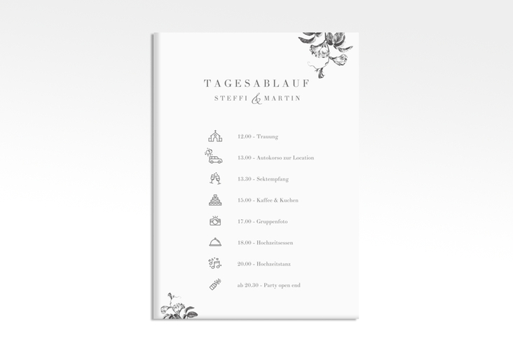Tagesablauf Leinwand Hochzeit Magnificent 50 x 70 cm Leinwand