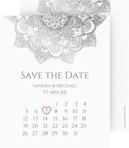 Klick: Details zu Save the Date-Kalenderblatt "Delight" anzeigen Save the Date-Kalenderblatt Delight Kalenderblatt-Karte grau