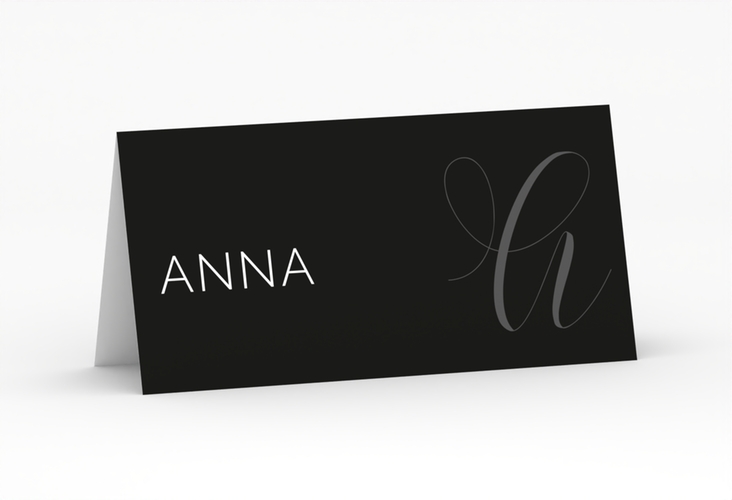 Tischkarte Hochzeit Eheschließung Tischkarten schwarz