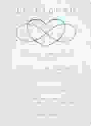 Acryl-Hochzeitseinladung Infinity Acrylkarte hoch tuerkis