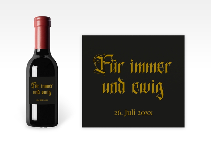 Piccoloetikett Hochzeit Wednesday Etikett Piccolo schwarz