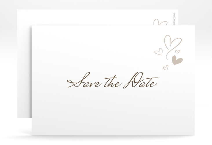 Save the Date-Karte Purity A6 Karte quer weiss