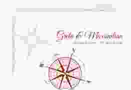 Change the Date-Karte Windrose A6 Karte quer rot