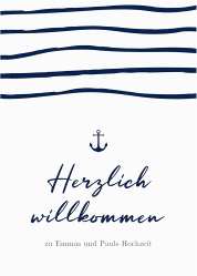 Willkommensschild Poster "Liebesanker"