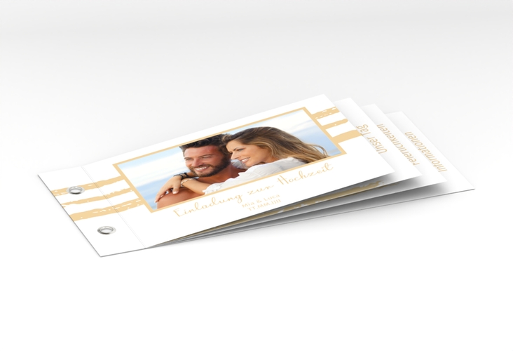 Hochzeitseinladung Mare Booklet beige