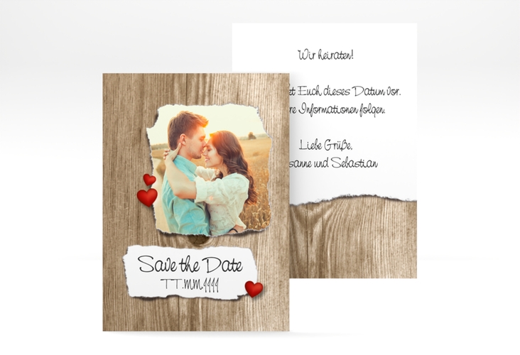 Save the Date-Visitenkarte Reichenhall Visitenkarte hoch braun