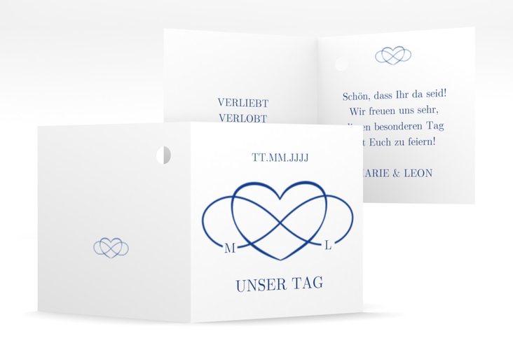 Geschenkanhänger Hochzeit Infinity Geschenkanhänger 10er Set blau