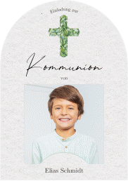 Klick: Details zu Einladung Kommunion "Botanic Cross" anzeigen Einladung Kommunion "Botanic Cross"
