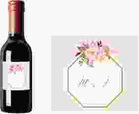 Piccoloetikett Hochzeit Prachtvoll Etikett Piccolo rosa