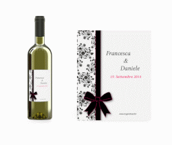 Klick: Details zu Etichette vino matrimonio collezione Bologna anzeigen Etichette vino matrimonio collezione Bologna Etikett Weinflasche 4er Set fucsia