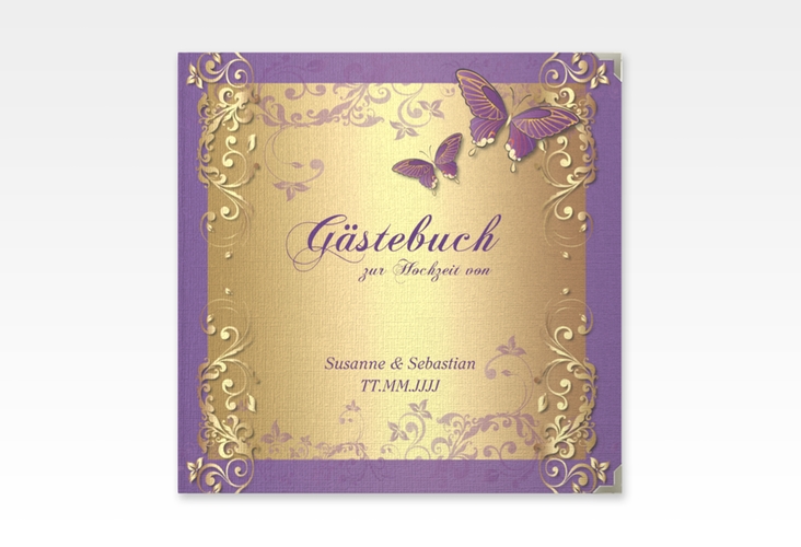 Gästebuch Selection Hochzeit Toulouse Leinen-Hardcover lila