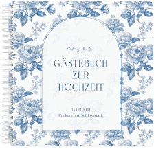 Gästebuch Hochzeit "Blue Floral"