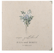 Klick: Details zu Gästebuch Selection Hochzeit "Sträußchen" anzeigen Gästebuch Selection Hochzeit Sträußchen Leinen-Hardcover kraftpapier mit kleinem Blumenbouquet im Nostalgie-Design