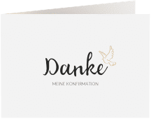 Danksagung Konfirmation Quelle A6 Klappkarte quer beige