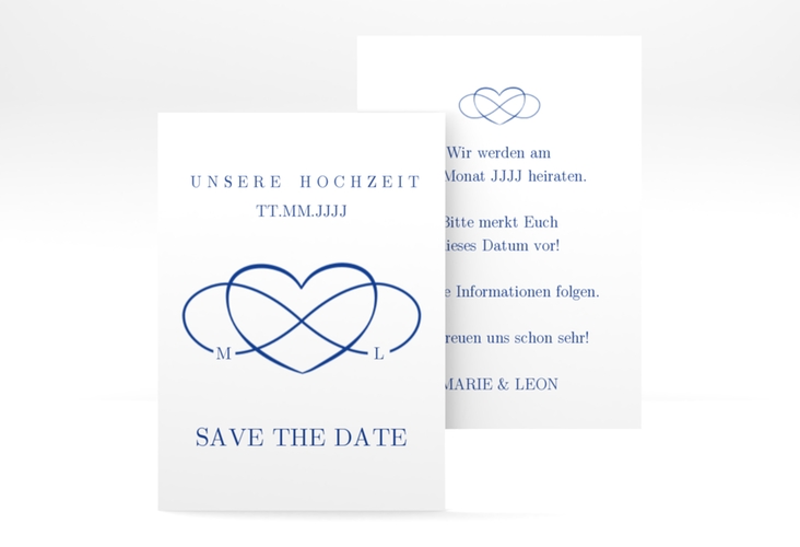 Save the Date-Visitenkarte Infinity Visitenkarte hoch hochglanz