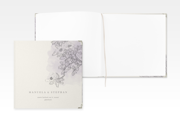 Gästebuch Selection Hochzeit Artlover Leinen-Hardcover flieder