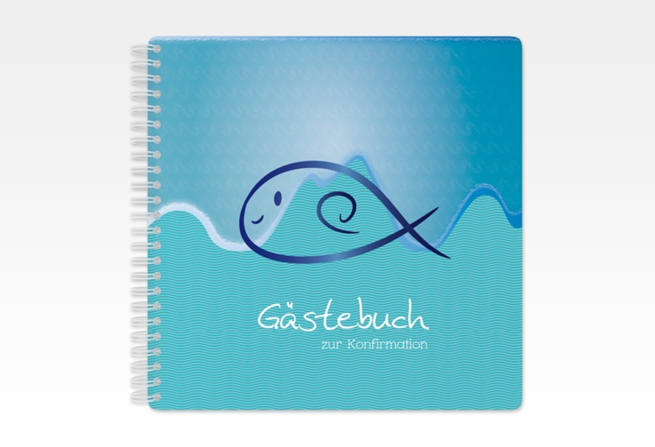 Gästebuch Konfirmation "Fisch" Ringbindung